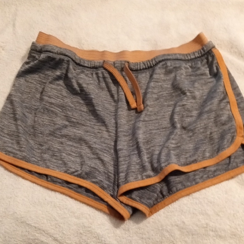 Gray and Salmon Athletic Shorts